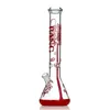 16 "Baker Bongs 5mm d'épaisseur en verre Pipe à eau Ice Pinch Bang en verre avec tige en aval et bol en verre