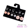 3 Set Mode Rhinestone Stud Oorbellen Set voor Vrouwen Vrouwelijke Metalen Gesimuleerde Pearl Disco Ball Oor Studs Menety Aros E0027