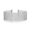 Kvinnliga mode Bridal Rhinestone Crystal Halsband smycken billiga chokers halsband för kvinnor silverfärgad diamantuttalande7386576
