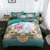 Royal Hohe Qualität Blaue Blume 4/3 stücke Bettwäsche Set Bettbezug Reine Farbe Bett Blatt Kissenbezug Queen Größe