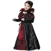 Crianças meninas gótico vampiro halloween trajes para crianças princesa cosplay traje longo vestido de festa de carnaval