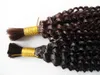 Brazylijski Human Virgin Włosy Kinky Kręcone Włosy Pakiet Extensions Włosy Nieprzetworzone Natural Black Ciemnobrązowy kolor Gruby