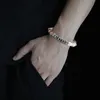Naturstein Perlenstränge Armbänder Charm Lucky Silver Armband für Männer Modeschmuck wird und Sandy Drop Ship