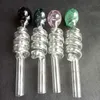 Ghost Skull Coiled Spiral Oil Brander Glas Pyrex Pipe Vier Kleuren Stright Tube Smoking Pijpen 15cm Lengte voor Bongs Hookahs Tools