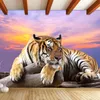 Özel PO Duvar Kağıdı Tiger Hayvan Duvar Kağıtları 3D RGE Duvar Yatak Odası Oturma Odası Kanepe TV Zemin 3D Duvar Muralları Duvar Kağıdı Roll293N4986024