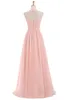Women BRIDESMAID DRESS 2021 Light Pink ALine Lace Illusion Neckline Sleeveless Long Maid Honor Special Occasion Dresses For Weddi2516869
