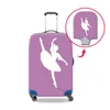 Fall på resväskor för kvinnor Ballettdansande Tjej Tryck Elastiskt Bagage Skyddskåpa För 18 20 22 24 26 28 30 32 tums vagnar Partihandel