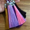 10cm Dubbelfärg Jade Bead Tassel Trim Craft Smycken Göra DIY Pendant Örhängen Tillbehör Gardin Tassel 17 Färger