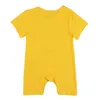 2018 Ny sommar baby romer korta ärmar tecknade m utskrift jumpsuit nyfödda baby kläder spädbarn toddler pojke kläder tjejer kläder