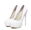 41-47 حجم النساء سوبر الكعوب العالية 16 سنتيمتر الأحذية موجزة منصات الأحذية مضخات حفل زفاف مثير أحذية جلدية zapatos