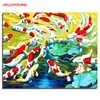 Peinture numérique du lac des cygnes image dessin bricolage peinture à l'huile peinte à la main par numéros nouvelles peintures à l'huile d'amour peintures de défilement