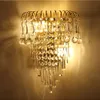 Moderne Crystal Golden Crown Slaapkamer Beddenides Wandlichten Trap Corridor Mirror Front Wall Sconces Balcony Hallway Wandlampen