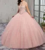 Pink Ball Gown Wedding Dress Custom Made Plus Size Gorgeous Wedding Gowns Strapless tulle features beaded bodice Sparkling Sequins crystal