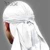 BTlige Men's Durag Bandanna Esportes Cachecol Cabeça Cabeça Down Band Biker Cap Fashion Spandex King Durag Hats Caps Homens