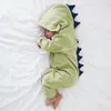 Pasgeboren baby babyjongen meisje dinosaurus capuchon romper jumpsuit outfits kleding lange mouw solide casual baby rompers bodysuit4236349