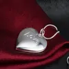 Silber Schmuck Anhänger Feine LIEBE Herzförmige Box Anhänger 925 schmuck versilbert Halskette Anhänger Mode geschenk halskette Top Qualität