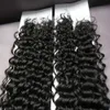 U Tipp menschliche Haarverlängerung Kinky Curly 200G 200s Keratin -Kapseln menschlicher Fusion Haarnagel u Tippmaschine gemacht Remy vorgebundenes Haar E7795660