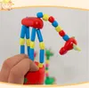 Colorful Wooden Blocks Rocking Giraffe Toy For Baby Stroller Toddler Kids Educational Dancing Wire Toys Kids Pram Accessories