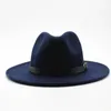 Winter Autumn Imitation Woolen Women Men Ladies Fedoras Top Jazz Hat European American Round Caps Bowler Hats9865483