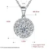 New arrival 925 sterling silver Rotating pendant necklace with white zircon fine Jewelry making for women gifts PTEN003