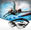 Männer Frauen Schwimmen Gläser Anti Fog UV Schutz Schwimmen Brillen Professionelle Galvanisieren Wasserdichte Schwimmen Brille mit Ohrstöpsel