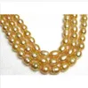 AAA35 Cal Hot ogromny 11- 13mm Naturalne South Sea Golden Pearl Necklace 14K Złoto Zapięcie