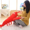 Dorimytrader 80 cm büyük simülasyon hayvan istakoz peluş oyuncak büyük dolması karikatür kırmızı kerevit bebek yastık çocuklar için hediye 31 inç DY50172