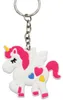 Dessin animé licorne porte-clés porte-clés sac à main pendentif enfants cadeau jouets téléphone décoration accessoire cheval porte-clés