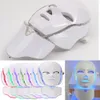 7 Färg LED FACIAL OCH NECK MASK MICROCURRENT PDT Photon Face Wrinkle Avlägsnande Hudföryngring Skönhet