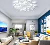 Modern Luxus Acryl Blütenblatt LED Deckenleuchten Lampen Einfache Schlafzimmer Foyer Esszimmer Wohnzimmer Kronleuchter Fernbedienung Weiß Beleuchtung Home Decoration Leuchtmittel