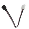 RGB LED Strip Light Connectors 10mm 4pin Geen Soldeerkabel PCB Board Draad tot 4 Pin Vrouwelijke Adapter voor SMD 3528 5050