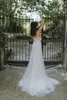 Lihi Hod Beaded Beach Dresses Backless Lace Appliqued Sweetheart Bridal Gowns Robes De Soire Custom Made Wedding Dress