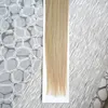 İnsan Saç Uzantıları yılında 40 adet Bant saç uzantıları 100g bant sarışın Düz Cilt Atkı Bant Saç Uzantıları