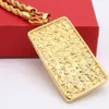 Big Lion Pattern Pingente Chain Chain Colar 18K Yellow Gold cheio de joalheria sólida masculina Hip Hop Style215G9266336