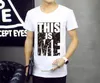 Maglietta da uomo, THIS IS ME Words Print Manica corta Bianco/Grigio/Rosso/Nero T-shirt per uomo