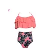 Women BIKINI 9 style Ruffles design and flower Polka dots print summer beach swimwear bikini lady two piece sets swimsuit free ship