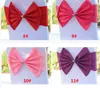 Elastic Chair Band Covers Sashes For Wedding Party Prom With Hoop Buckle Spandex Bowknot Tie Chairs Sash Buckles Cover Free DHL WX9-556