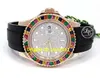 Reloj de pulsera de lujo para hombre, caja original, certificado 116655, oro rosa de 18 quilates, esfera con pavé de diamantes, bisel de zafiro, 40 mm