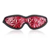 Cuero Blinder Eye Mask Blindfold Diamond Pattern Restricción erótica Juego para adultos Fetish Bdsm Sex Toy para pareja Mujeres