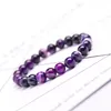 Transfer Trendy Jewelry Luck Purple Bracelet Chakra Yoga Beads Volcanic Stone 8mm Natural Stone Beads Bracelets For Women