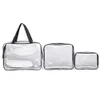 3 stks Cosmetische Tas Set Mode Transparante Beauty Bag Waterdichte Handtassen Waszakken Dames Make-up Opbergtas SC0328