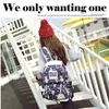 Schoolbag Canva + 옥스포드 직물 배낭 레저 패션 줄무늬 배낭 야외 여행 가방 고용량 백 랩톱 노트북 배낭 A10