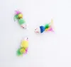 Colorful Feather Grit Small Mouse Cat Toy For Cat Feather Funny Playing Pet dog Cat Piccoli animali piuma Giocattoli Gattino