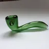 High Quality Sherlock Glass Hand pipe Mini Glass Spoon Tobacco Smoking Oil Burner SPOON pipes cheap price in stock