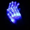 2018 nuevos guantes LED de Navidad de Halloween guantes brillantes de fiesta Concierto rave prop guante luminoso dedo iluminado guantes de luz azul intermitente