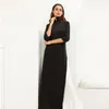 2021 Women's black dress women autumn elegant knitted stretch dresses plus size M-to 2XL Split skirt