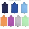 2018 Nya strandhandduk Microfiber Bathrobe Poncho Hooded Washrag Multicolor Absorbent Quick Torking Easy for Changing Cloth Brand1418057