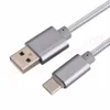 Snabb laddningstyp C Micro USB-kablar 1m 2m 3m od 5.0 tjockare flätad nylonlegeringskabel för Samsung S6 S7 Edge S8 S9 HTC Android-telefon