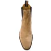 جديد إنجلترا أشار تو أحذية الرجال الأحذية الفاخرة مصمم الترفيه جلد طبيعي جلد الغزال وايت هاري الدينيم كاوبوي سليم الأحذية الغربية