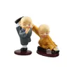 Miniature Figurines Resin Chinese Little Monk Craft 4 Colors Mini Garden Accessories Car Home Decoration Anime Figurine Toy